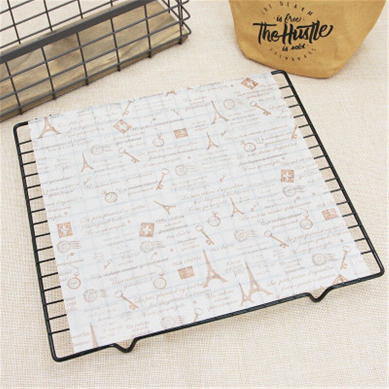 10 pièces parchemin papier ciré cuisson papier d'emballage alimentaire pour pain Sandwich Burger frites antiadhésif pâtisserie Biscuit gâteau papier huilé: Clair