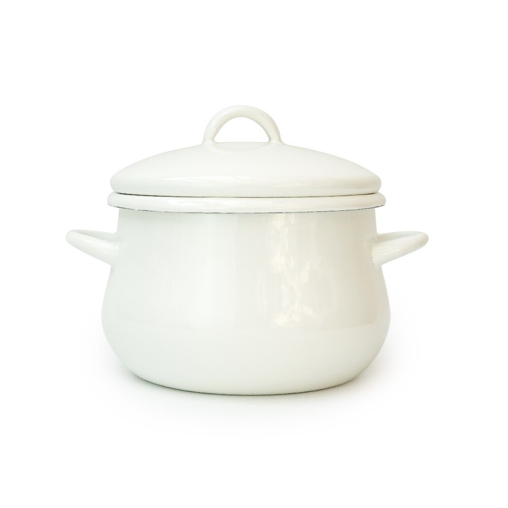 Dani Zhang Thicken 0.8mm Emaille pot Emaille pan koudgewalst staal 1.5L Inductiekookplaat 14 cm