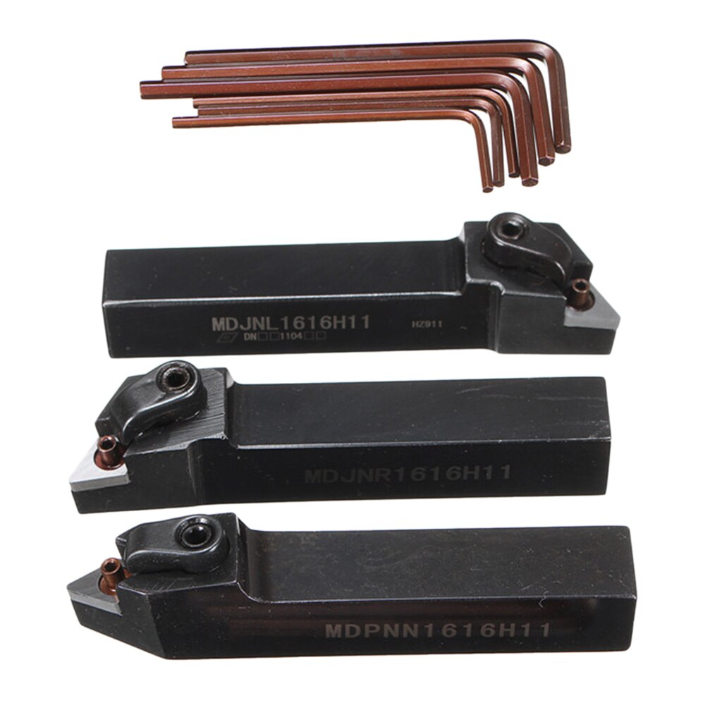 Metal Practical Boring Bar Turning Cut-Off Tools And 6pcs L-Shape Wrench Set