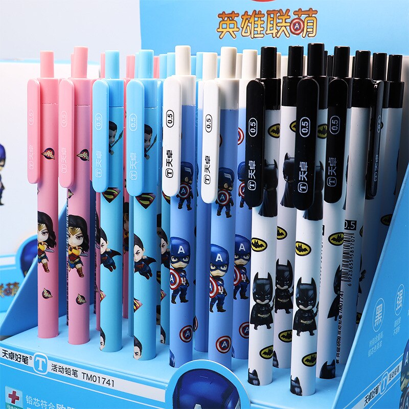 40 pcs/lot Hero Series Mechanical Pencil Cute Student Automatic Pen For Kid School Office Supply Promotional