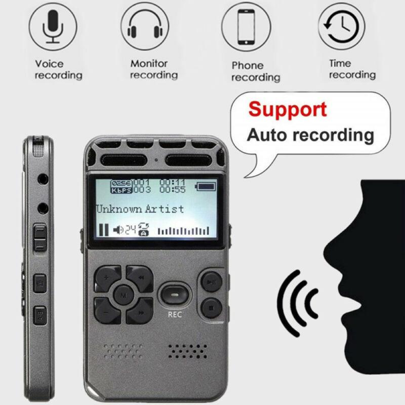 8Gb/32Gb/64Gb Oplaadbare Lcd Digital Audio Sound Voice Recorder Dictafoon MP3 Speler v35 Digitale Voice Recorder