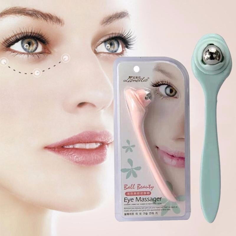 Rouleau de Massage des yeux à 360 degrés, outil de beauté Anti-rides, élimine les cernes, lifting du visage