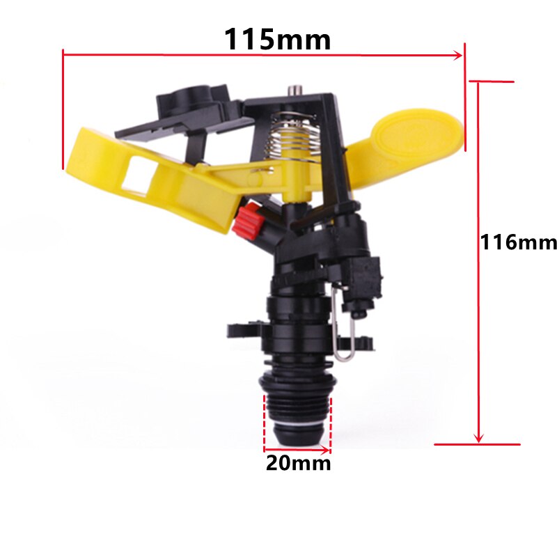 Rociadores de jardín ajustables de 360 grados, rociador de brazo basculante para riego de césped, rociadores Pop Up: Plastic 360 Degree