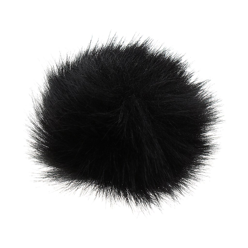 Fur Microphone Windscreen Windshield Muff Reduce Wind Noise Mic Cover: black