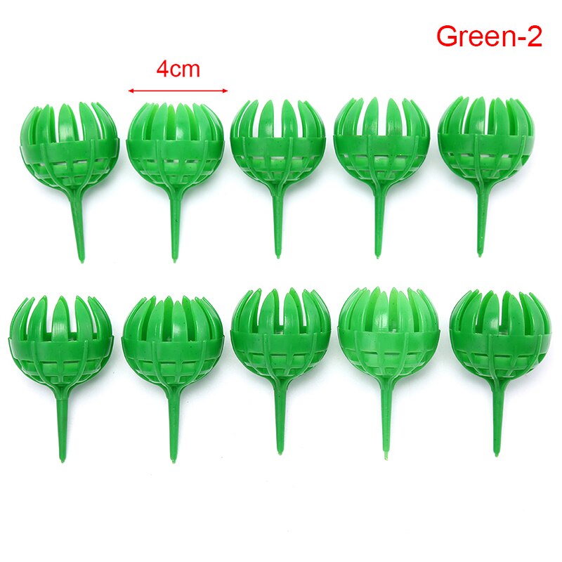 10Pcs/lot Automatic Fertilizer Plastic Baskets Planting Bonsai Tool Garden Supplies 2 Sizes: 4cm green