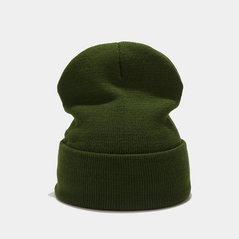 Winter Hats For Women Men Skullies Beanies Knitted Solid Cool Hat Girls Autumn Female Beanie Warm Bonnet Casual Cap: army green