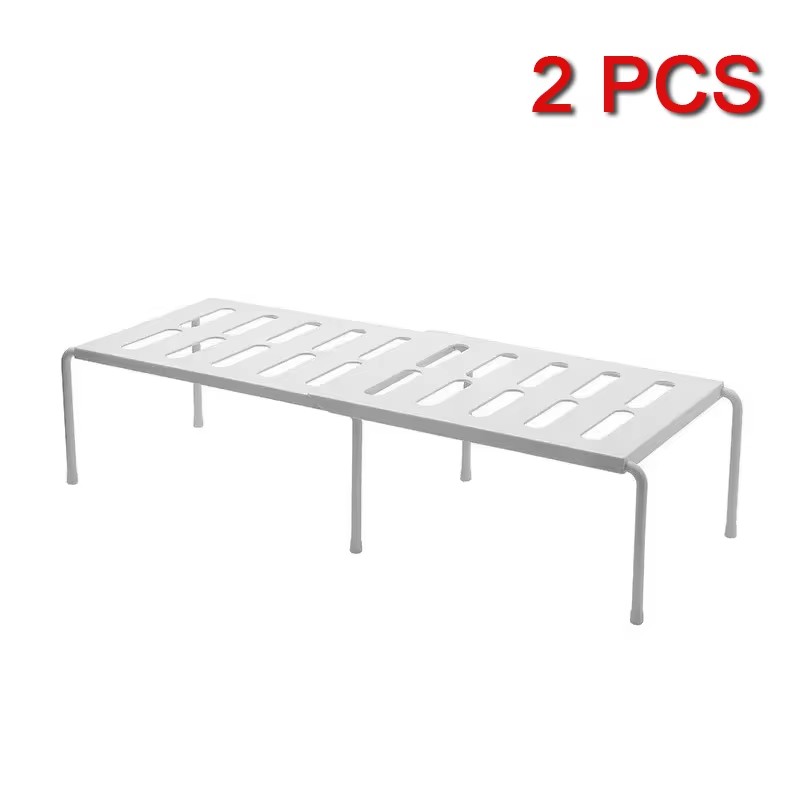 ABS Shoe Rack Extensible Storage Shelf Shoe Organizer Holder Under Sink Telescopic Storage Rack Kitchen Cabinet Organizer: GRAY