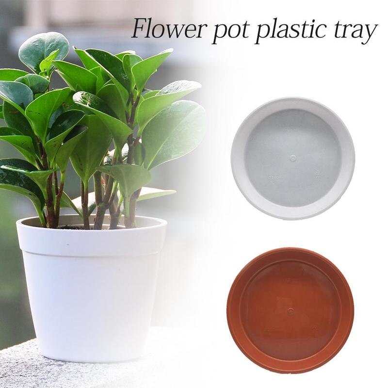 Tray Plastic Potted Flower Flat Edge Round Water Tray Orchid Storage Fleshy Water Tray Garden Gree Decoration Tool G1L1