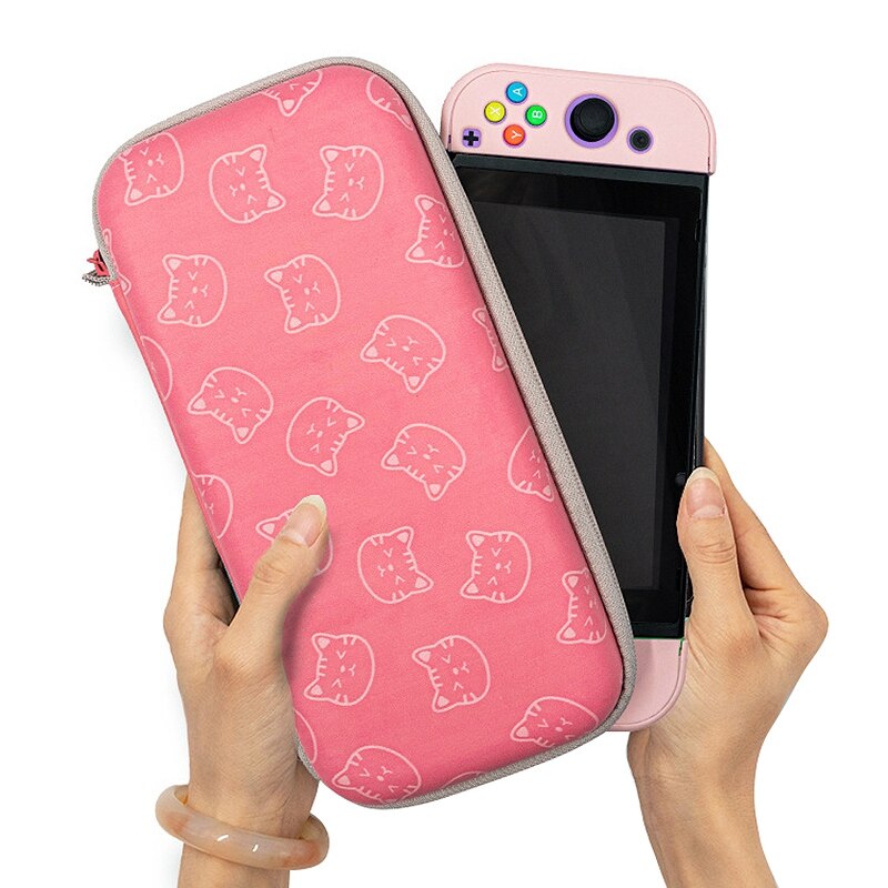 Para nintend caso interruptor portátil bonito gato garra saco de armazenamento protetor para nitendo switch nintendo console