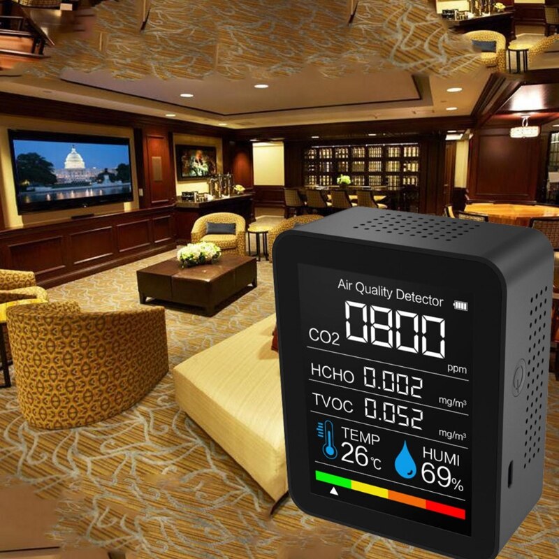 TVOC CO2 Meter Digital Temperature Humidity Sensor Tester Air Monitor 35ED