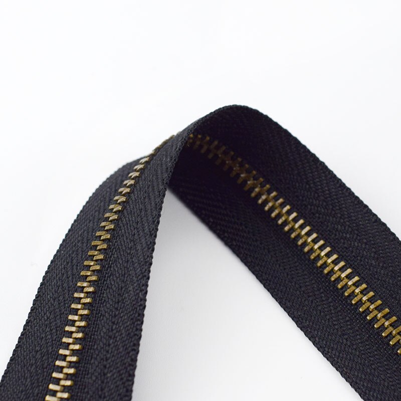2Yards Eco-friendly 3# Metal Zipper For Sewing DIY Zipper Repair Clothes Zippers Sports Coat Bag Garment Clothes Accessories: blackbronze