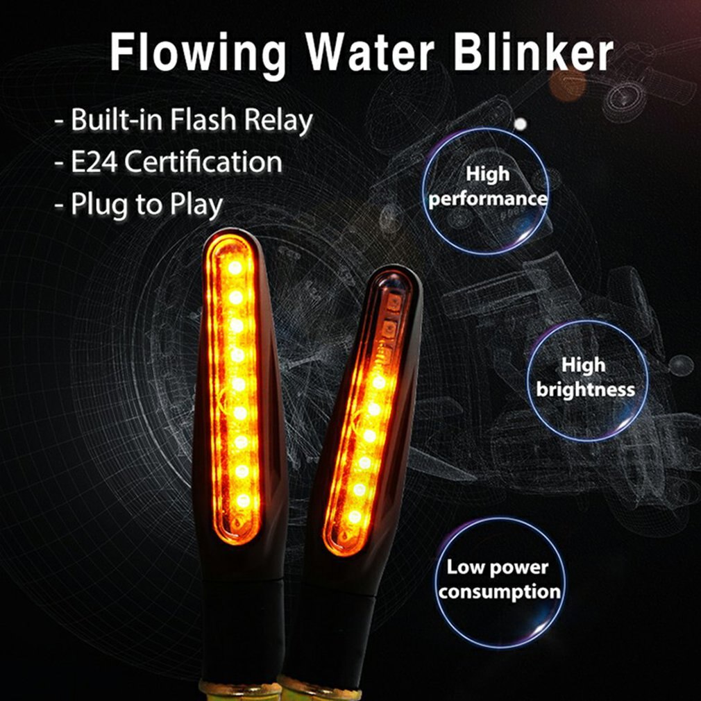2/4pcs Motorcycle LED Turn Signal Electric Vehicle Motoebike Front and Rear General Headlights Signal Lights
