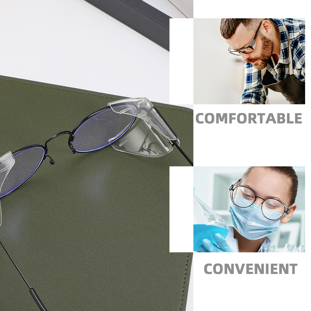 Glasses Frame Wings Safety Guards for Side Shields Clip on Protection Goggle PC Eyeglasses
