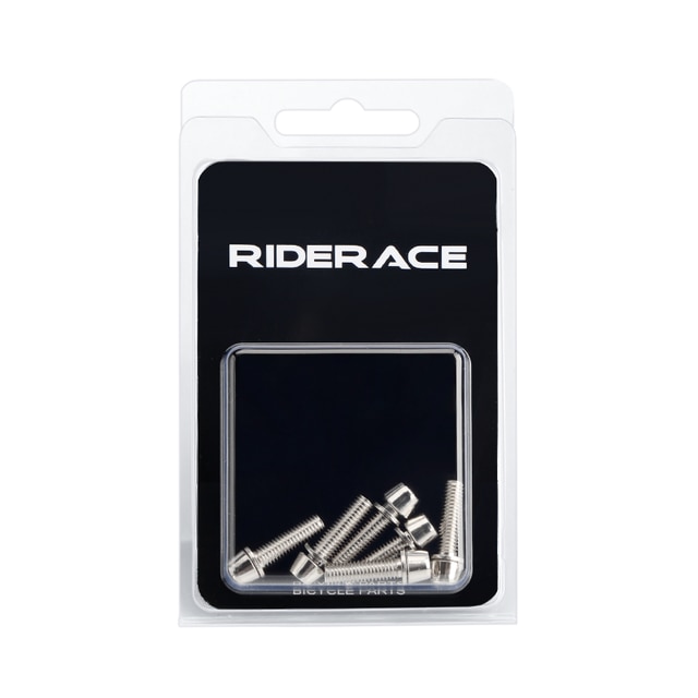 Fahrrad lenker schrauben m5 18mm 6 teile/satz titan plattiert bunt edelstahl für mtb road bike stiel riser schrauben schrauben: Silber