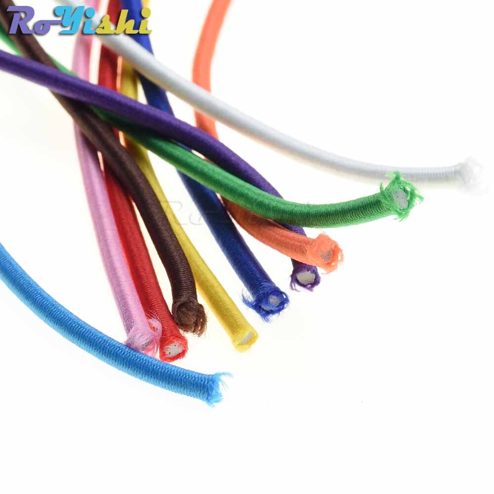 10 yards/pak kleurrijke diameter 3mm elastische touw bungee schokkoord rekkoord voor doe-het-zelf sieraden maken buitenachtergrond