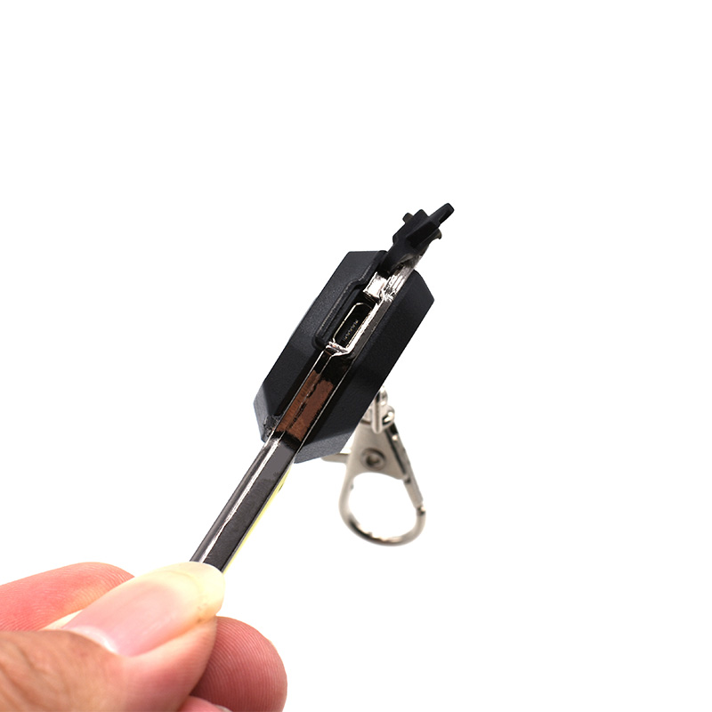 Coba mini linterna LED llavero luz llave portátil linterna pequeña linterna 2 modos al aire libre brillo USB recargable