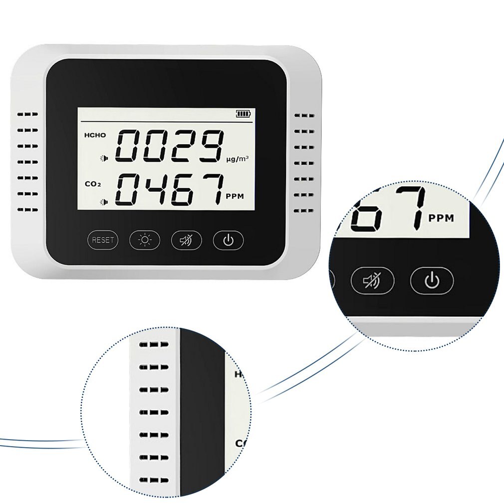 X7 Wall-mounted Home Air Detector CO2 Detector Meter Monitor Home Car Carbon Dioxide For Household