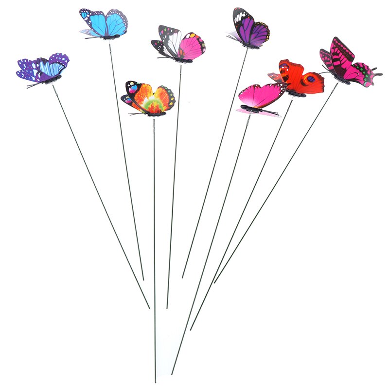 10 pièces papillons jardin cour planteur coloré papillon piquets décor extérieur décor Pots de fleurs décoration