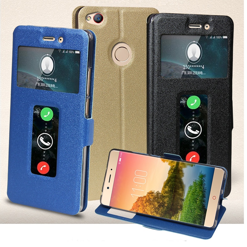 5.5 inch For ZTE Nubia Z11 NX531J case open the window Mobile phone battery back cover holster for For Nubia Z 11 filp phone bag