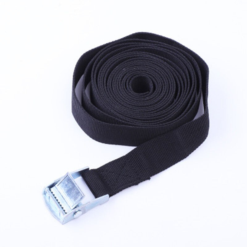 25mm * 3m Auto Bagage Tas Lading Spanband Zinklegering Zink Nylon Auto Spanning Touw Tie Down strap Sterke Ratchet Riem Zwart Rood: Black