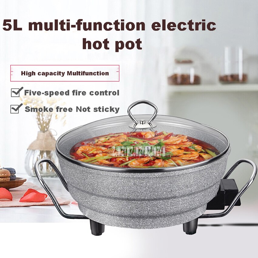 Electric Wok Electric Cooker Wok Food Pot Electric Pot Non-Stick Pan Multi-purpose Electric Pot 220V 1360W A18