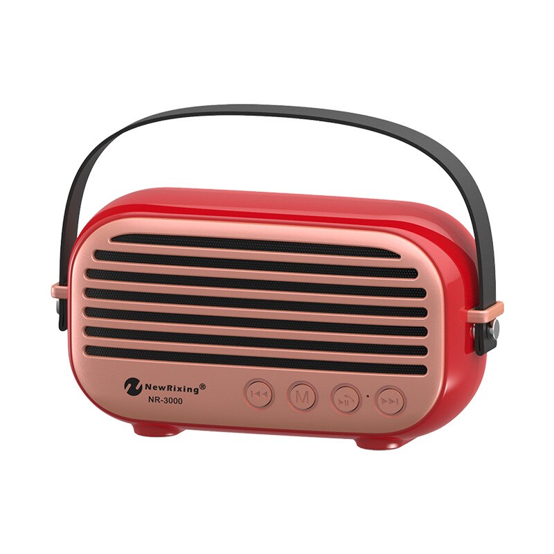 Altavoz Bluetooth impermeable al aire libre Sonido HD Estéreo Portátil soporte TF USB AUV Radio FM con micrófono manos libres para interior y exterior: red speaker