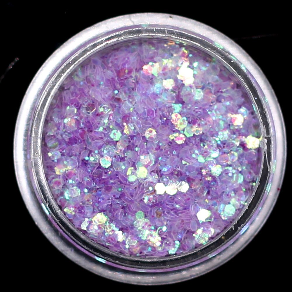 1 pièces AB ongle paillettes paillettes étoile lune coeur ongle Gel rond ongle paillettes holographique Pigment Nail Art décoration m3a505: Pourpre