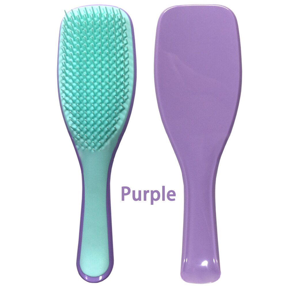 Portable Soft Newborn Baby Hair Brush Baby Kids Comb Child Hairbrush Sets Boys Girls Head Massager Wet and dry massage comb: purple