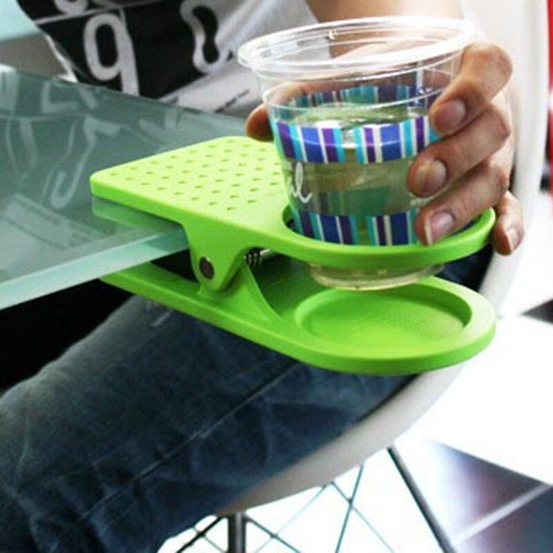 Porte-gobelet Portable , pince à Clip pour Table de bureau, porte-gobelet à café SNO88