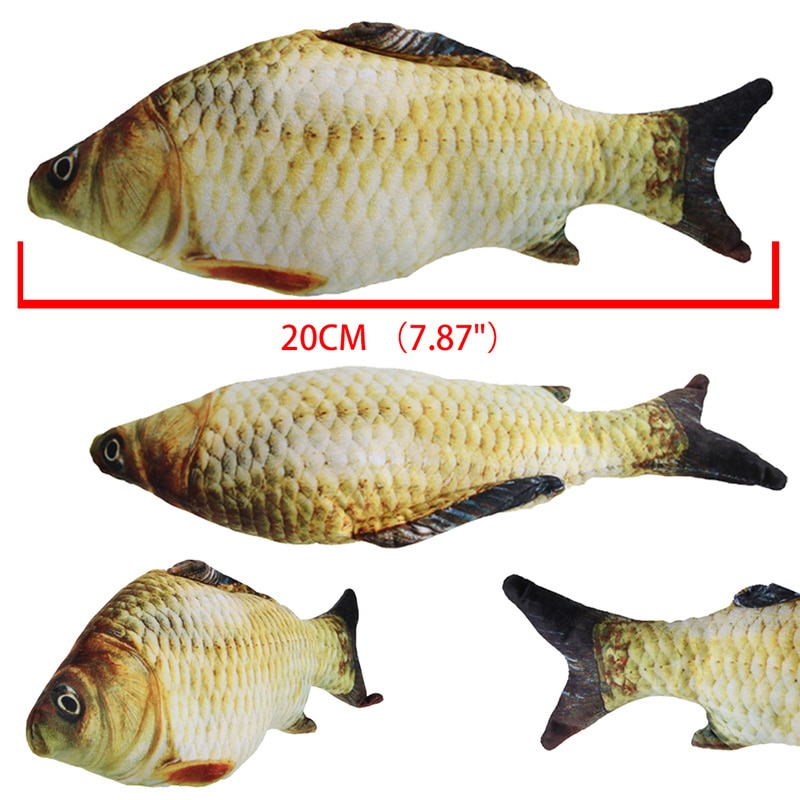 3d karp fisk kudde kudde djur plysch leksak barn heminredning 20cm/7in