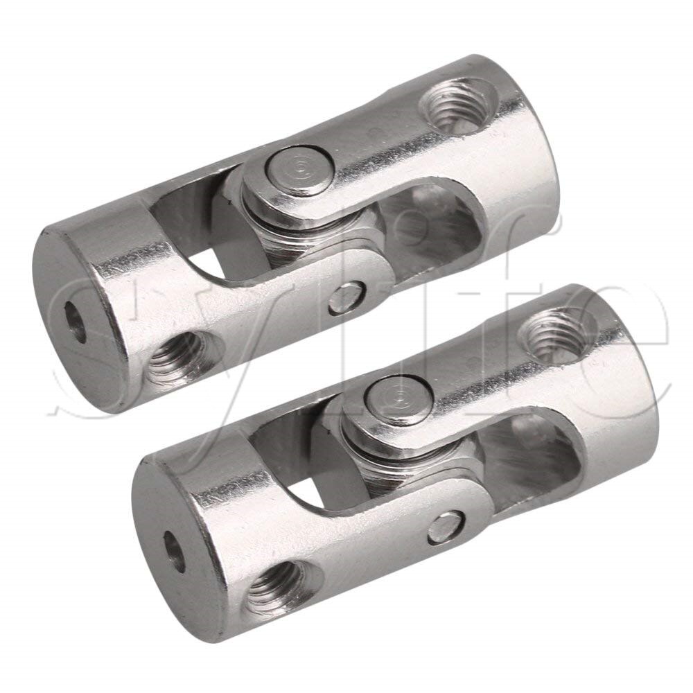 2mm-4mm id zilver 45#  stalen draaibare motoras kruiskoppeling connector koppeling model auto's schepen robot accessoire pakket  of 2