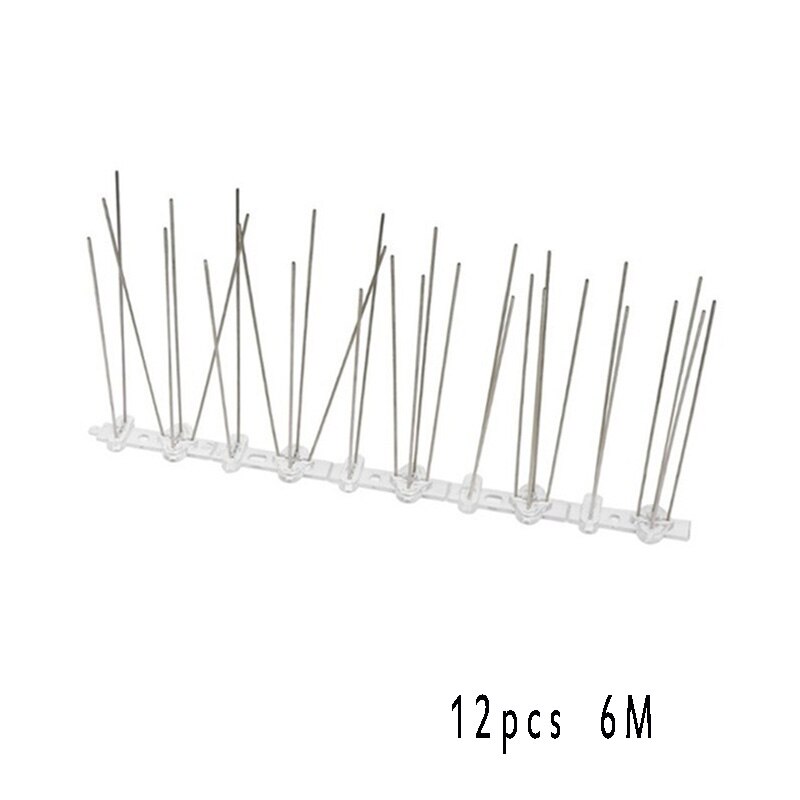Pinchos de plástico para Control de plagas de aves, repelente antiaves, pinchos para quitar palomas y espantar aves,: 12pcs 6m
