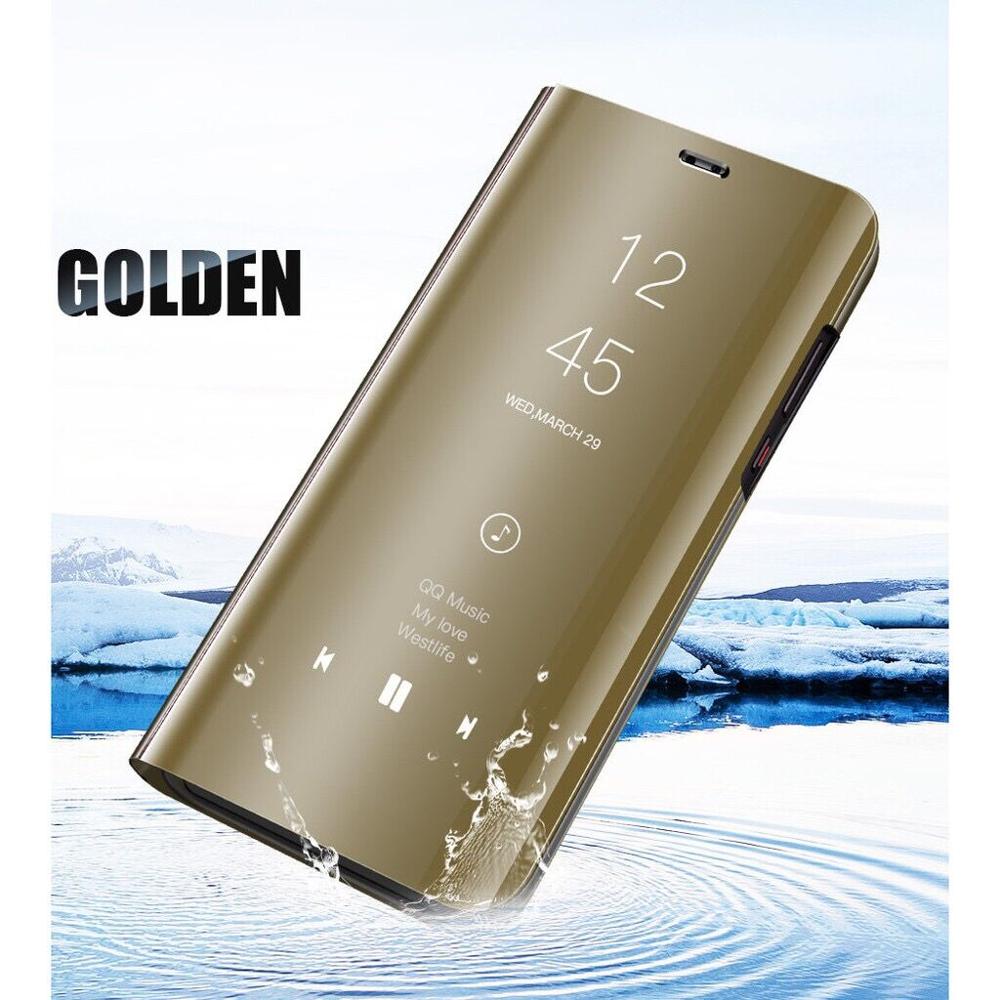 Mirror Smart Case For Xiaomi Mi Max 3 CC9E Case Clear View PU Leather Kickstand Flip Cover For Xiaomi Mi A3 LITE CC9 Max 3 Case: MAX 3 / Gold