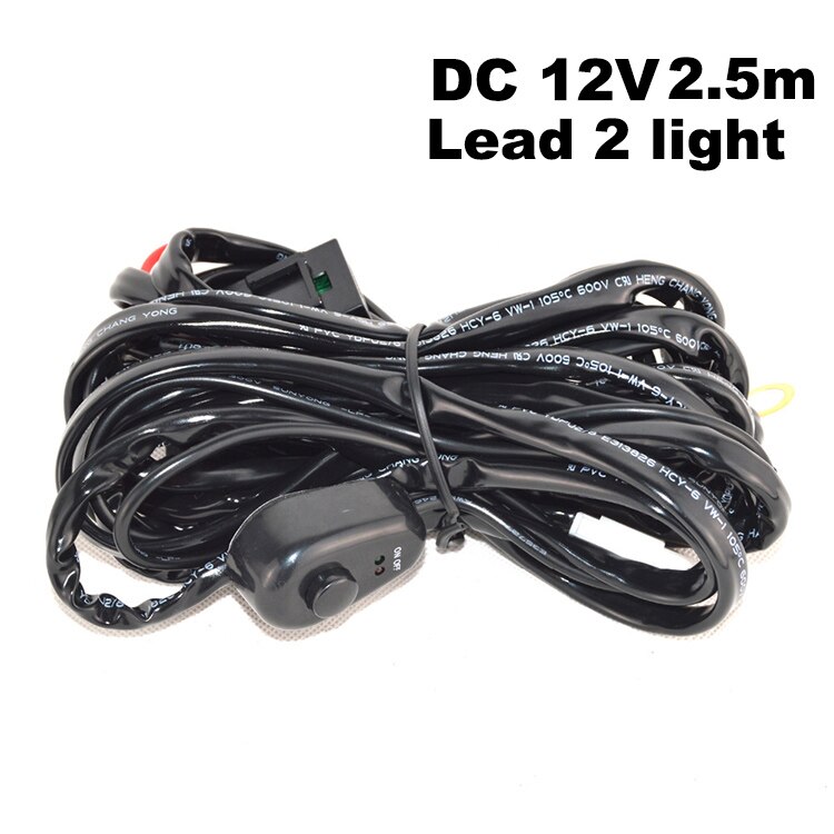 Nlpearl 12v 24v 4 ~ 20 inch led-balk offroad spot flood beam led-lichtbalk voor auto, vrachtwagen, boot, tractor 4 x 4 atv barra led-werklamp: Bedradingskabel 2-2.5m