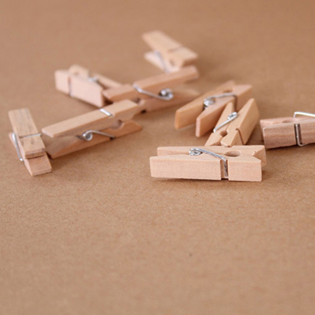 50/100 /150/200 Pcs Mini Wooden Clips for Photo Clips Photo Paper Peg Clothes Pin Craft Decoration Clips Size 25mm