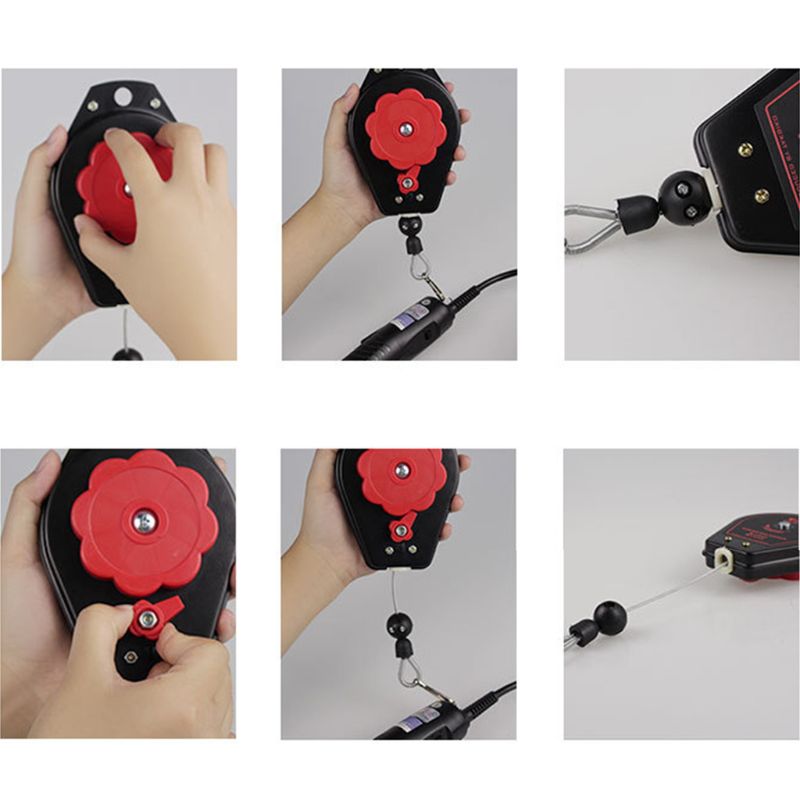 Intrekbare veerbalancer schroevendraaier hangende momentsleutel hanger stalen kabel