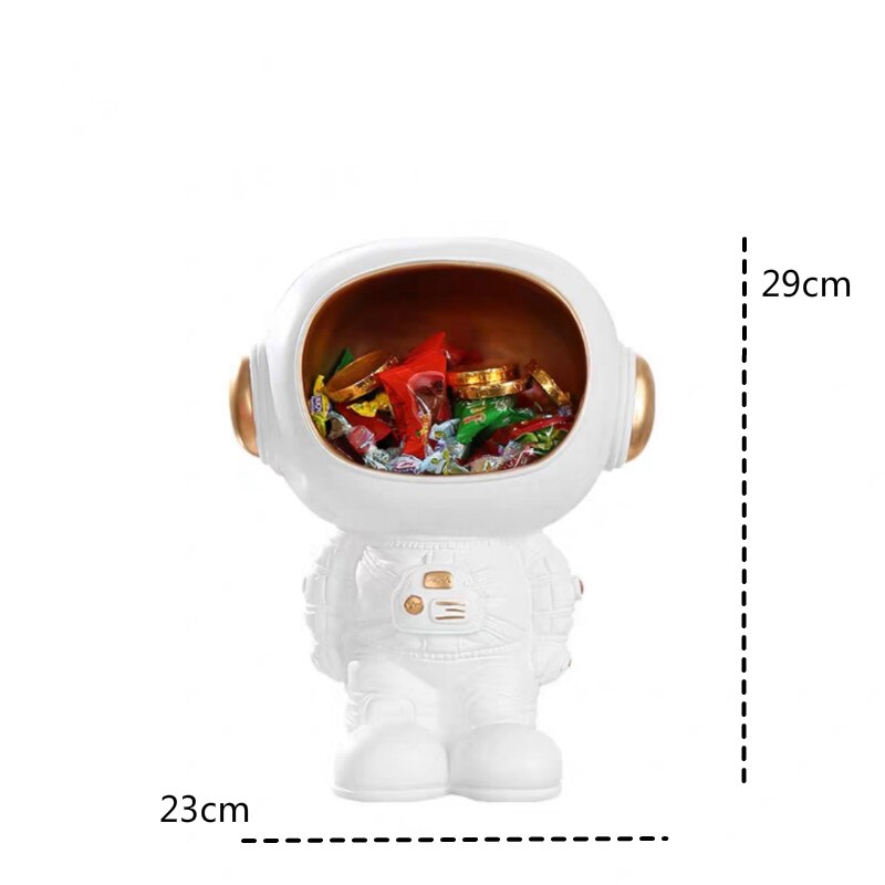 Nordisk harpiks astronaut skulptur figur søte nøkler lagring håndverk skrivebord moderne rom dekorasjon tilbehør hjem: 04