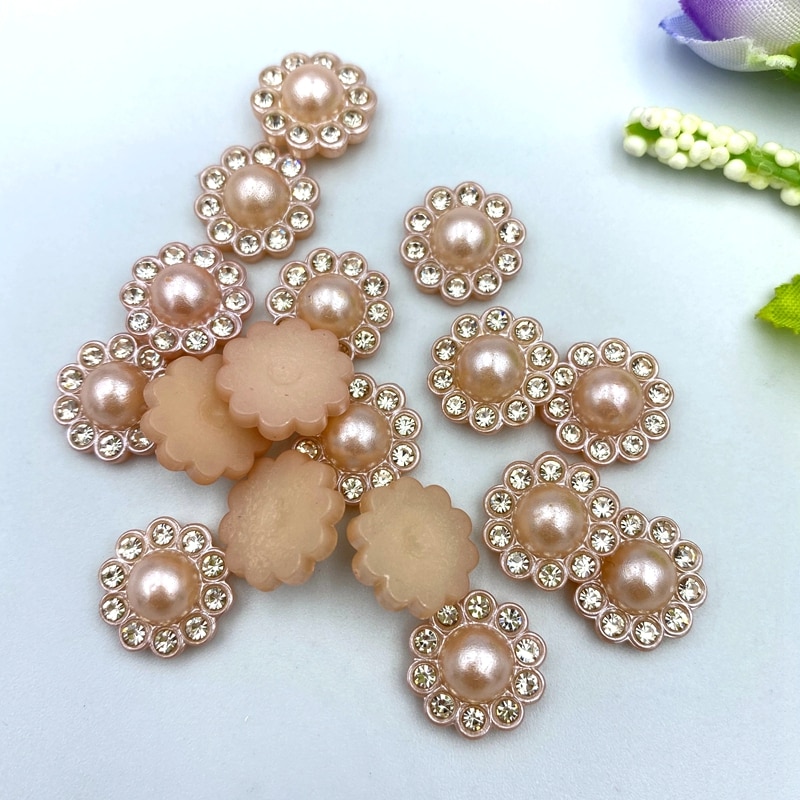 30 stk gør-det-selv perlen af et spidsbor dekoration håndværk flatback cabochon scrapbog pasform hårspænder udsmykning perler  b56