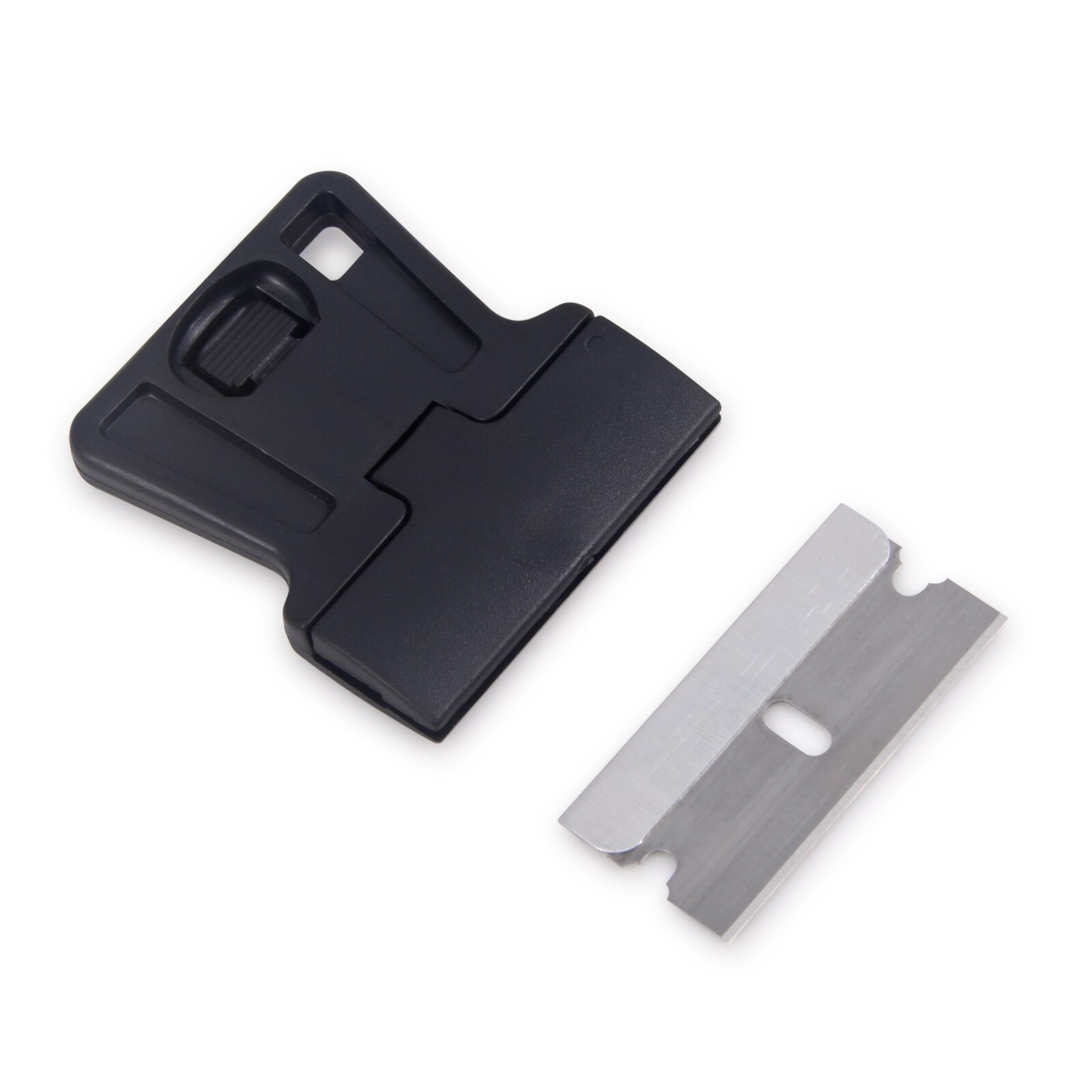 FOSHIO 4PCS Razor Scraper with Box Steel Razor Blade Squeegee Carbon Fiber Window Tint Tool Household Cleaning Tool Glue Remover