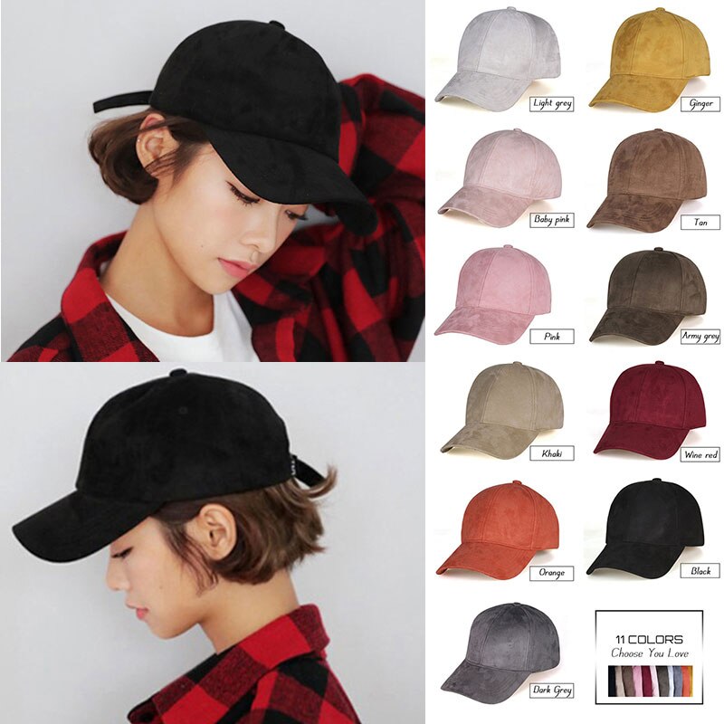 Summer Suede Baseball Cap Women Peaked Cap Street Hip Hop Caps Solid Color Sun Protection Sun Hats Simple Outdoor Hats Casquette