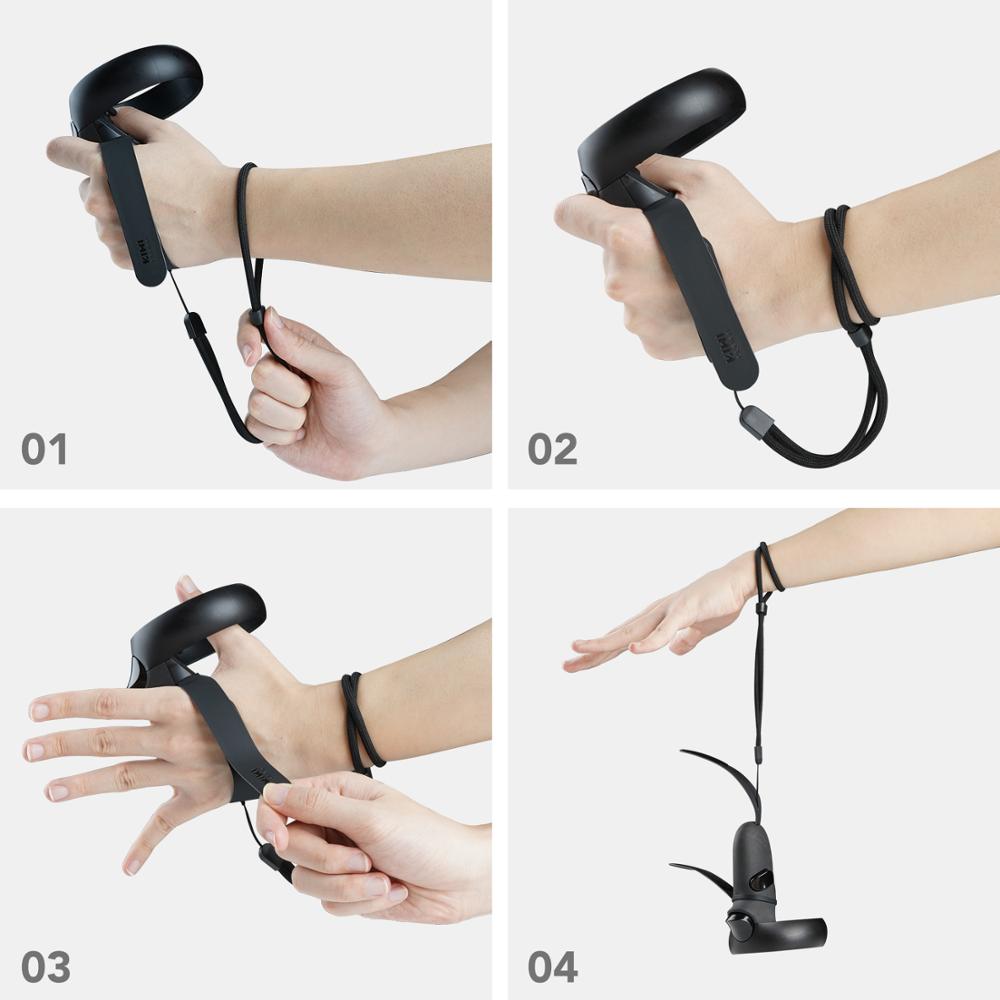 Kiwi 1kit Pu Knuckle Band Met Polsband Voor Oculus Quest/Oculus Rift S Touch Controller Grip Accessoires