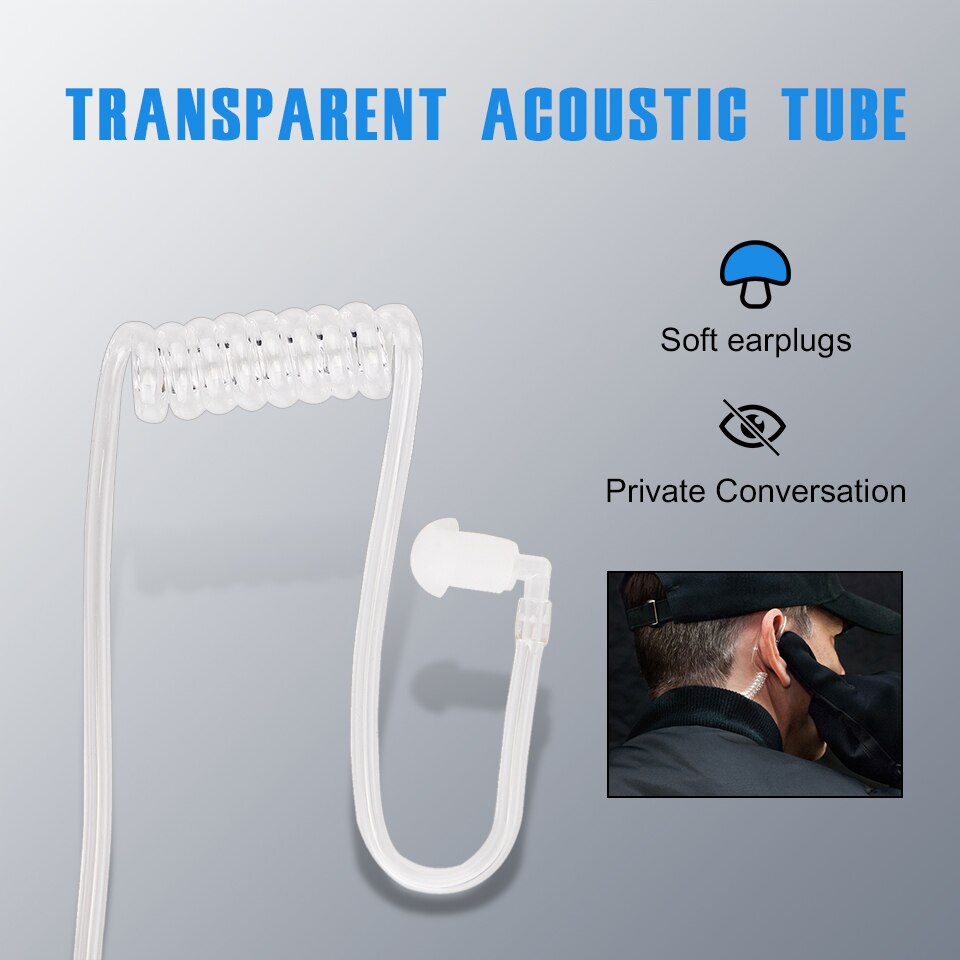 Retevis 10pcs Walkie Talkie Headset voor Transceiver Akoestische Buis Oortjes PTT MICROFOON Voor Motorola DP1400/GP2000/CP200/040 voor HYT