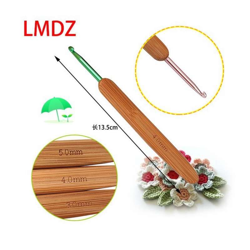 Juego de ganchos de ganchillo de bambú, agujas de tejer, herramientas de tejido, accesorios de hilo, agujas de ganchillo para herramienta de tejer