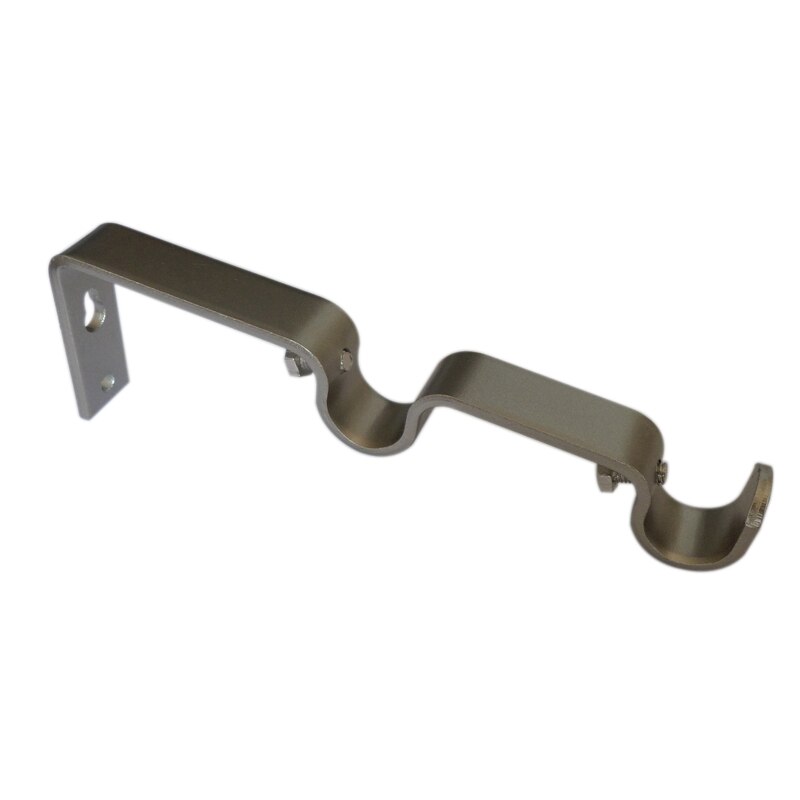 Tringle à rideau décorative d16 mm, 2 pièces, Double support Extensible de 7/14 cm, support d'accessoires pour rideaux pour la décoration de fenêtres