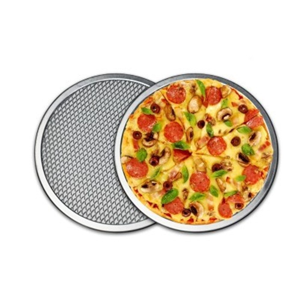 6/7/8/9/10/11/12inch Seamless Aluminum Pizza Screen Commercial Grade Pizza Pan Kitchen Tool
