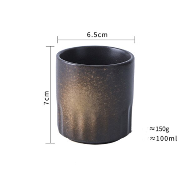 Vintage Water Cups Retro Tea Bowl Ceramic Tea Cup Pottery Container Teaware Drinkware Crafts: A