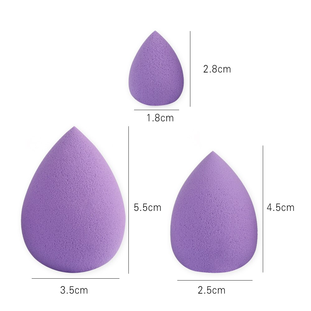 3 stks/zak Draagbare te Gebruiken 3 Size Sponge Make Rookwolken Stichting Smooth Spons Cosmetische Puff Cucurbit Water Shape tool