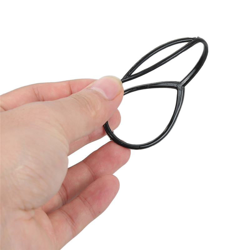 2 st/set hästsvansskapare plastögla stylingverktyg svart hästsvans hårfläta plast magisk hästsvans styling maker clip tool