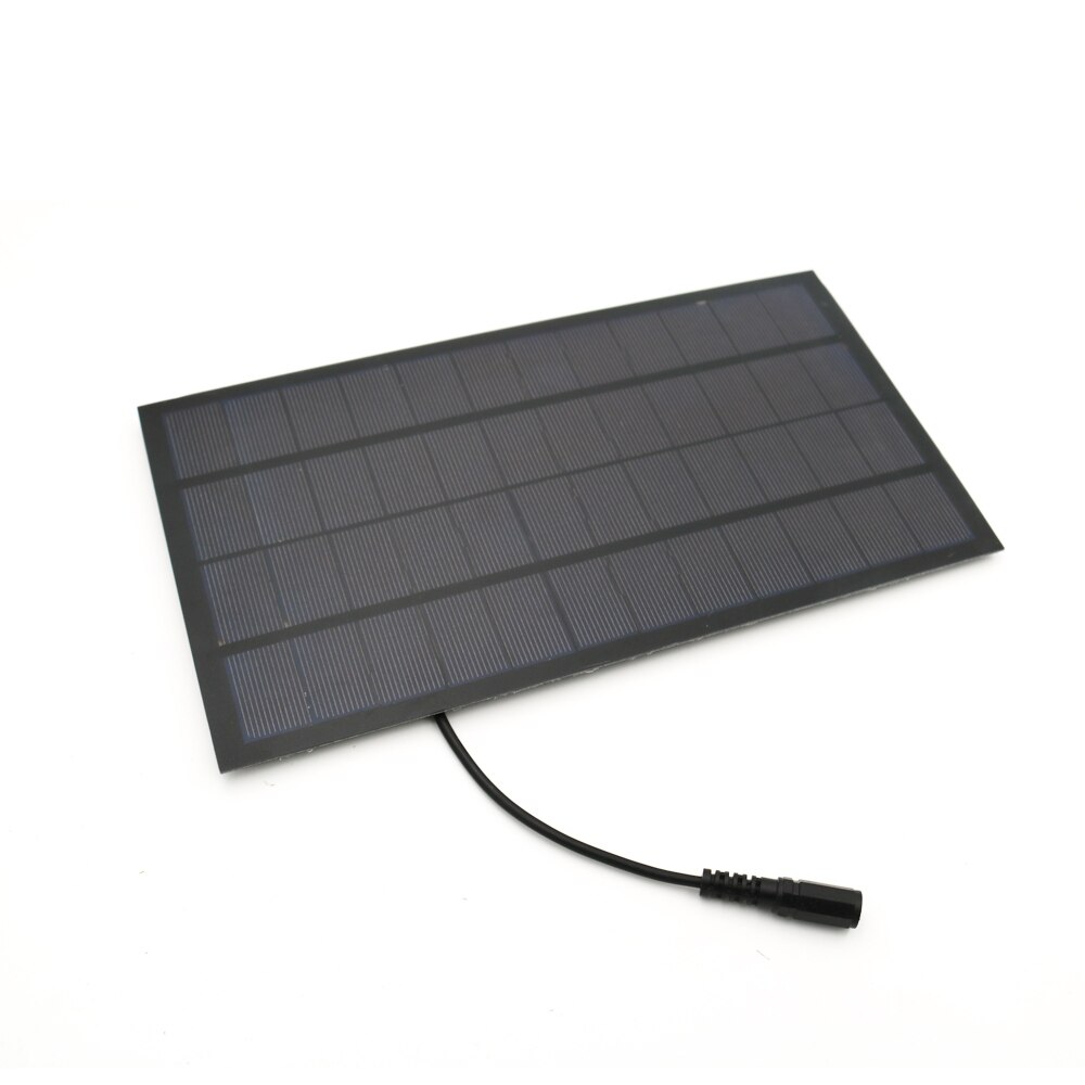 12V 7W zonnepaneel met 5.5*2.1 DC Connector Voor Zonne-energie Waterpomp Zonne-energie Systeem mobiele Telefoon Oplader DIY Speelgoed