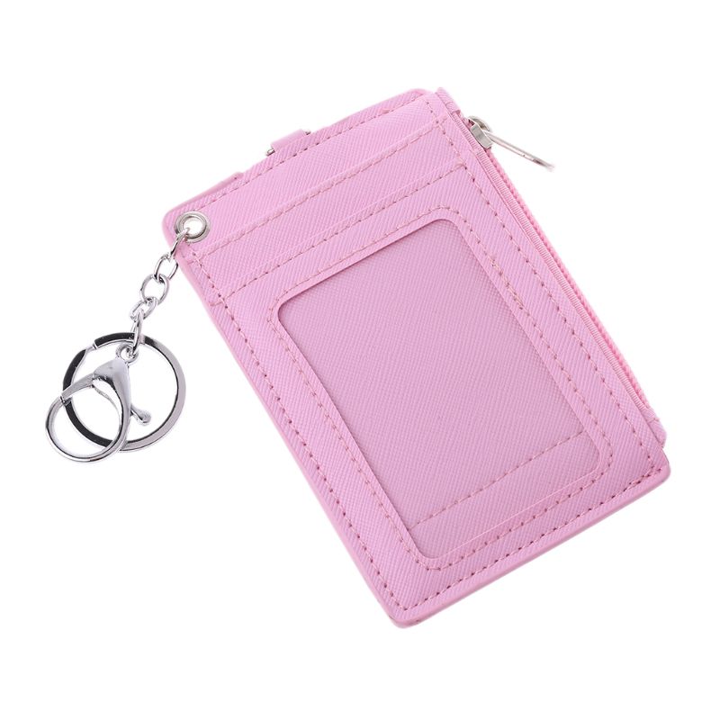 Tragbare Leder Geschäft Ich würde Karte Kredit Abzeichen Halfter Geldbörse Brieftasche Keychain: 3TT701519-PK